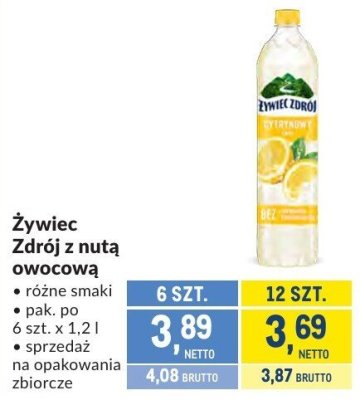 Żywiec Zdrój z nutą owocową promocja w Makro