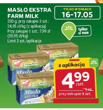 Mas艂o ekstra Farm milk promocja
