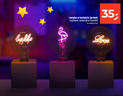 Lampka w kształcie żarówki zasilanie bateryjne (3xAAA) promocja w Dealz