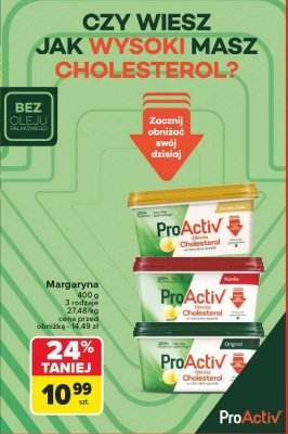 Margaryna ProActiv 400 g, różne rodzaje Flora promocja w Carrefour