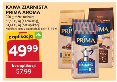 Kawa KAWA ZIARNISTA PRIMA AROMA różne rodzaje promocja w Stokrotka