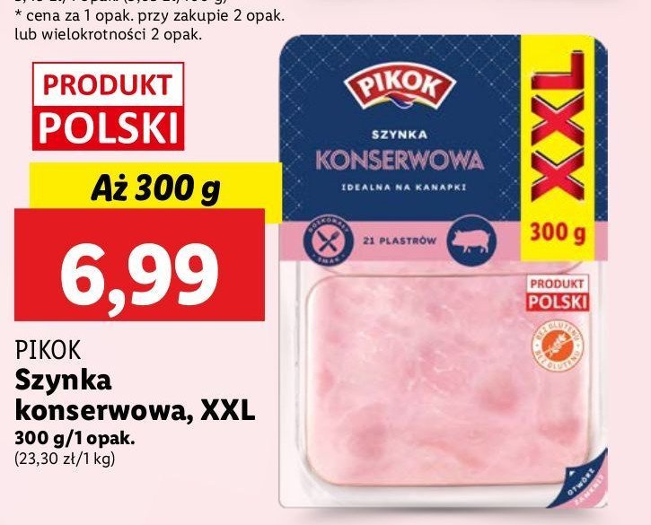 Szynka konserwowa wieprzowa Pikok promocja