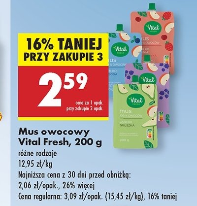 Mus truskawka Vital fresh promocja