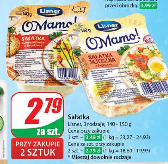 Sałatka z ziemniaczkami i boczkiem Lisner o mamo! promocja