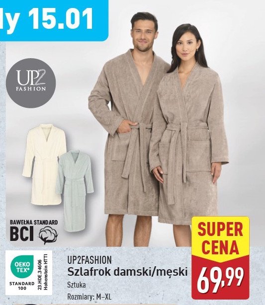 Szlafrok pluszowy damski Up2fashion promocja w Aldi