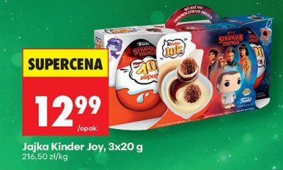 Jajka czekoladowe Kinder Joy 3-pak promocja w Biedronka