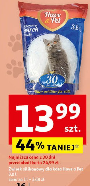 Żwirek silikonowy dla kota HAVE A PET promocja