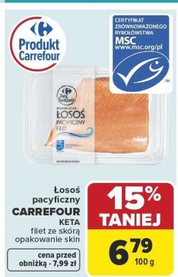 Łosoś pacyficzny promocja w Carrefour