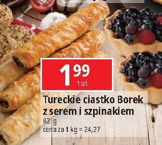 Ciastko tureckie borek ze szpinakiem promocja