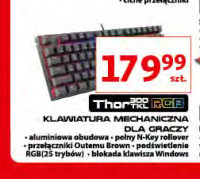 Klawiatura mechaniczna dla graczy thor 300 Genesis promocja