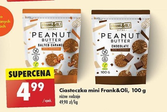 Mini ciasteczka peanut butter chocolate Frank&oli promocja