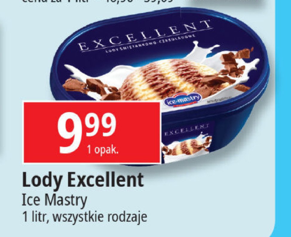 Lody śmietankowo-czekoladowe Ice mastry excellent promocja