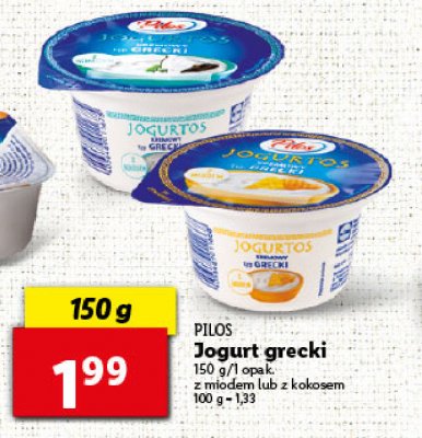 Jogurt grecki z miodem Pilos promocja