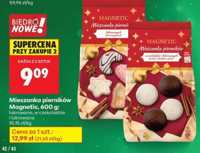 Mieszanka pierników Magnetic, 600 g: lukrowane promocja w Biedronka