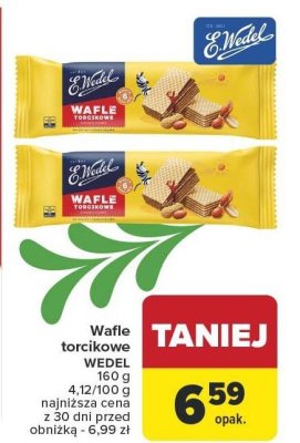 Wafle torcikowe Wedel 100 g promocja w Carrefour