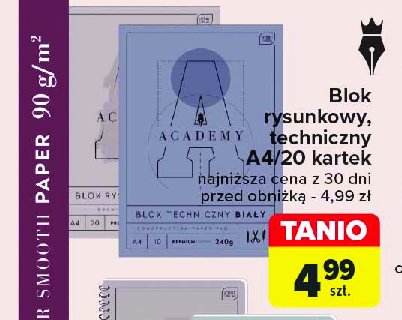 Blok rysunkowy a4 20 kartek biały Interdruk promocja