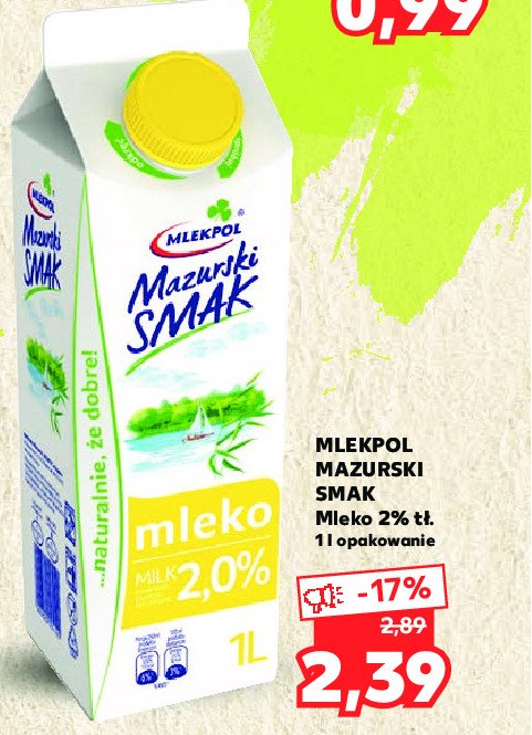Mleko bez laktozy 3.2% Mlekpol promocja