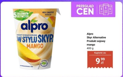 Produkt sojowy Skyr Alternative mango promocja w Biedronka