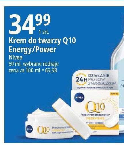 Krem do twarzy odmłodzenie + energia Nivea q10 promocja
