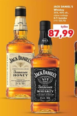 Whiskey Jack Daniel's 35%, 40% alk., różne rodzaje 0,7 l butelka promocja w Kaufland