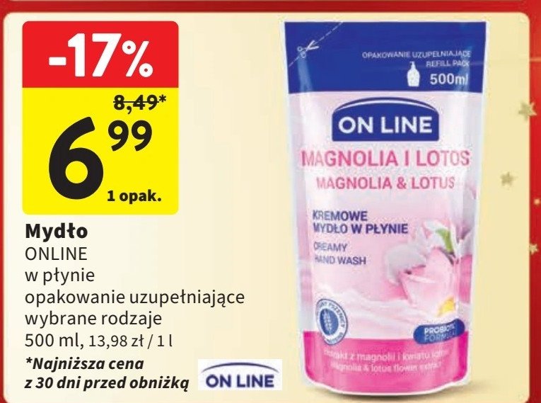 Mydło w płynie magnolia i lotos - zapas On line promocja w Intermarche