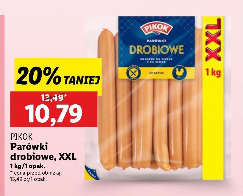 Parówki drobiowe Pikok promocja