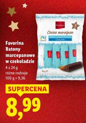 Batony marcepanowe w czekoladzie, różne rodzaje promocja w Lidl