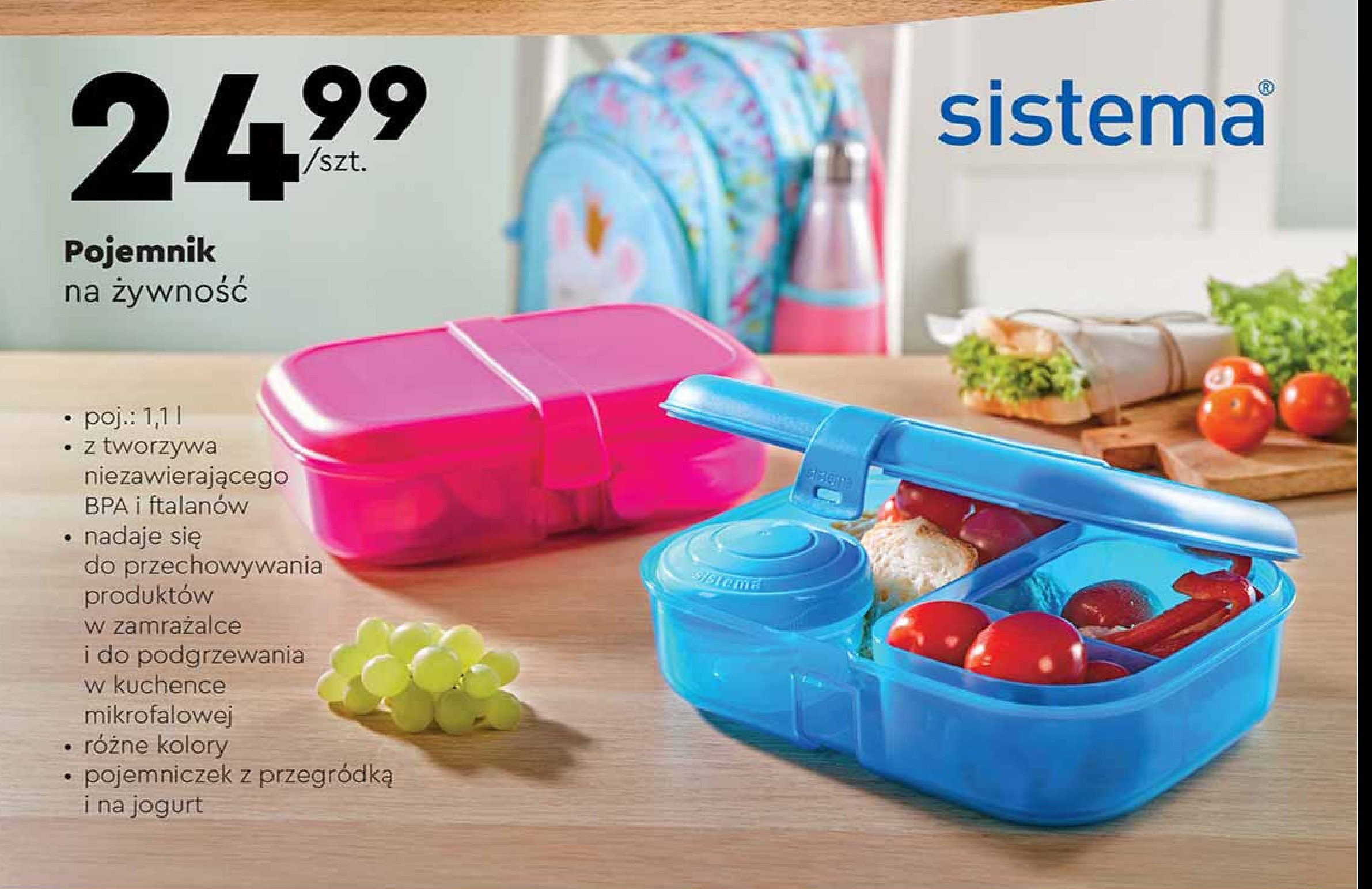 Pojemnik sa艂atkowy 1.1 l Sistema promocja