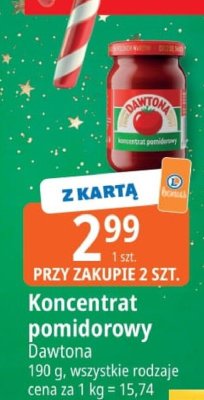 Koncentrat pomidorowy Dawiona promocja w Leclerc