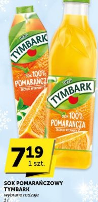 Sok pomarańczowy Tymbark wybrane rodzaje 1 l promocja w Euro Sklep