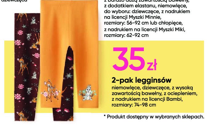 Legginsy bambi rozm. 74-98 cm promocja