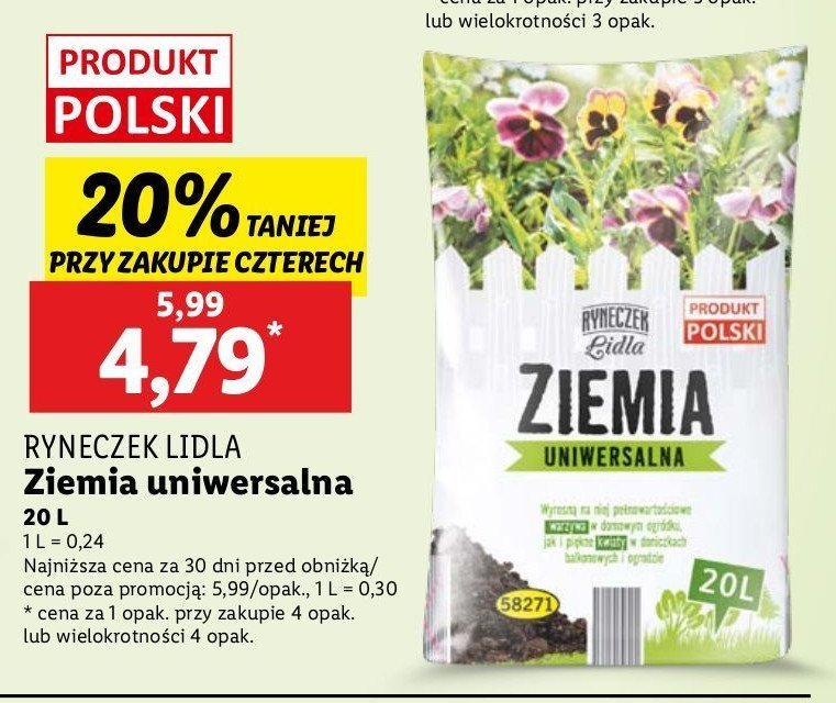 Ziemia uniwersalna Ryneczek lidla promocja