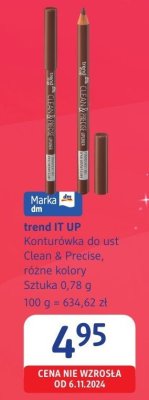 Konturówka do ust Clean & Precise trend IT UP promocja w Drogerie DM