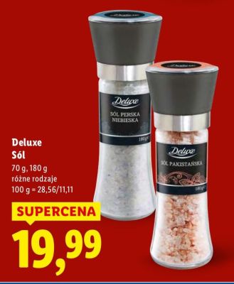 Sól Deluxe Sól 70 g, 180 g różne rodzaje promocja w Lidl