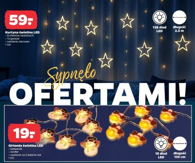 Kurtyna świetlna LED promocja w Netto