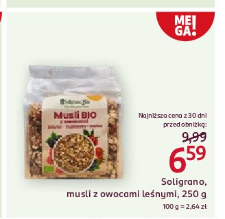 Musli z owocami leśnymi Soligrano promocja