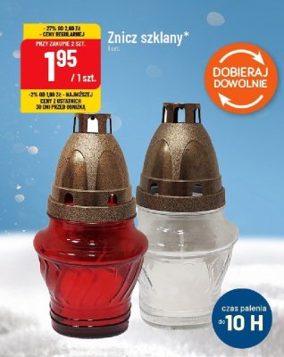 Znicz szklany promocja w POLOmarket