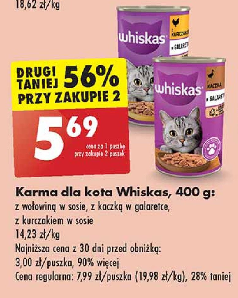 Karma dla kota kaczka Whiskas promocja