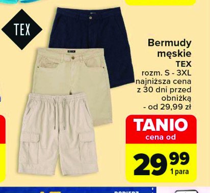 Bermudy męskie s-xl Tex promocja