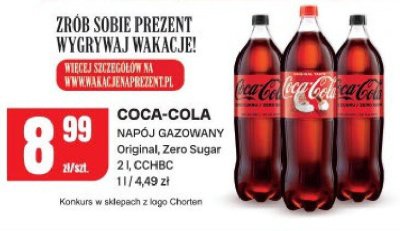 Napój gazowany Coca-Cola Original, Zero Sugar promocja w Chorten