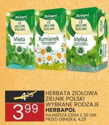 Herbata ziołowa Herbapol Zielnik Polski Mięta promocja w Wafelek