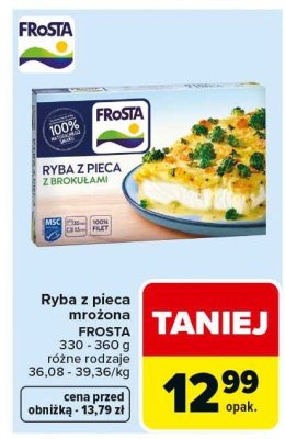 Ryba z pieca mrożona FRoSTA różne rodzaje 330-360g promocja w Carrefour