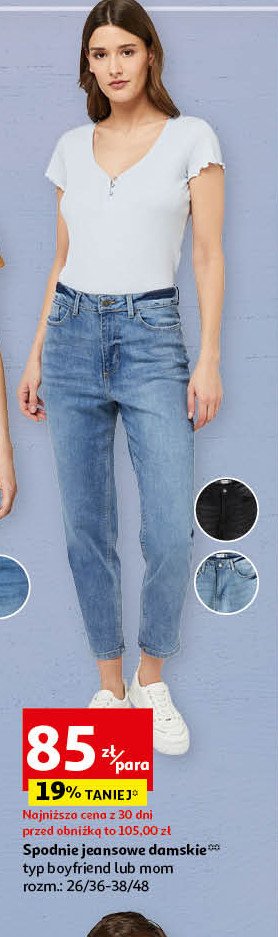 Spodnie damskie jeansowe Auchan promocja