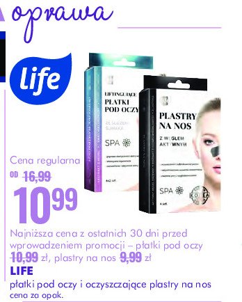 Plastry oczyszczające na nos z węglem Life (super-pharm) promocja