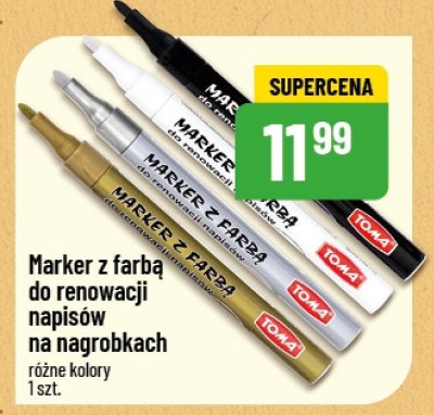 Marker z farbą do renowacji napisów na nagrobkach  promocja w POLOmarket