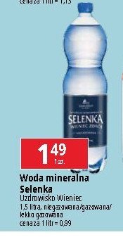 Woda gazowana Selenka promocja