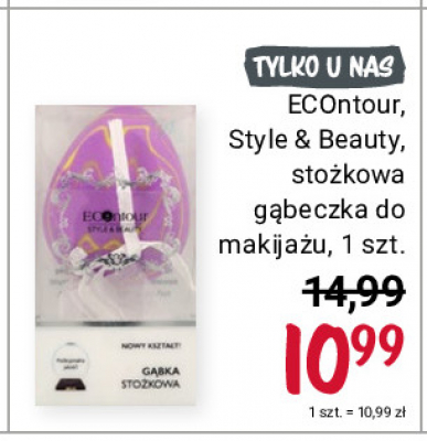 Gąbka stożkowa wielokolorowa do makijażu Econtour promocja
