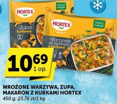 Mrożone warzywa, zupa, makaron z kurkami Hortex promocja w Euro Sklep
