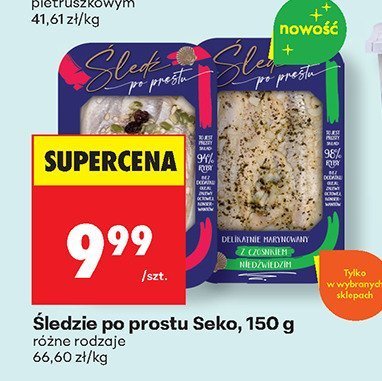 Śledzie po prostu Seko, 150 g: różne rodzaje promocja w Biedronka