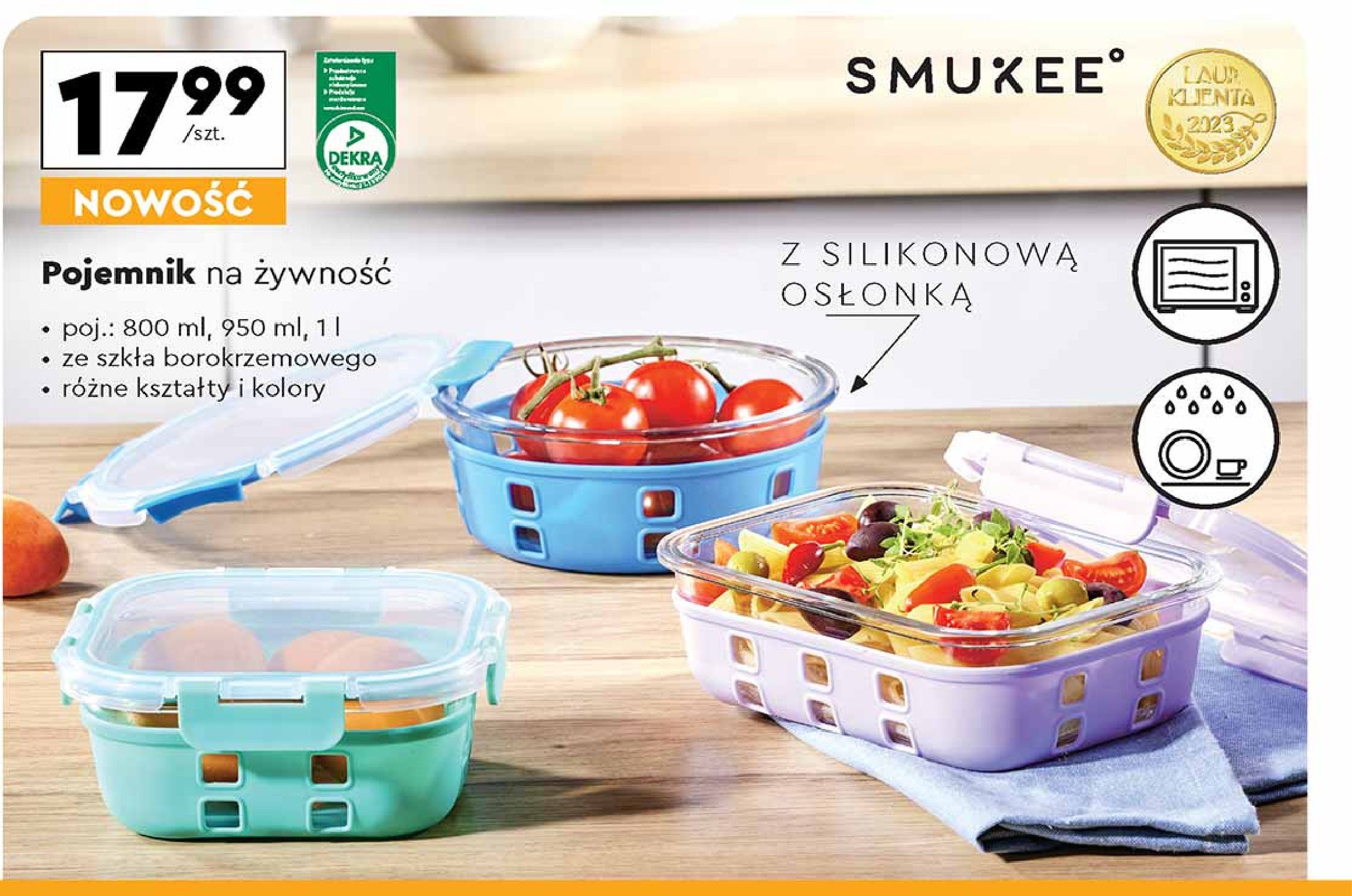 Pojemnik okrągły 950 ml Smukee promocja